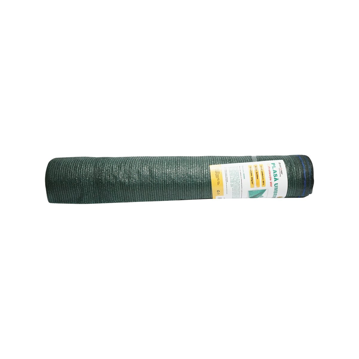 Plasa umbrire 85% latime 2M si lungime 50M verde din polietilena cu protectie UV
